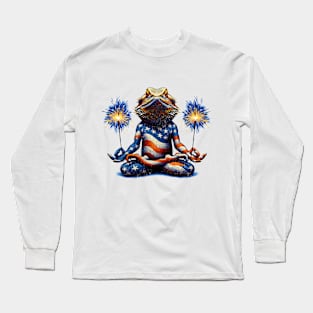 Patriot Bearded Dragon Meditation Long Sleeve T-Shirt